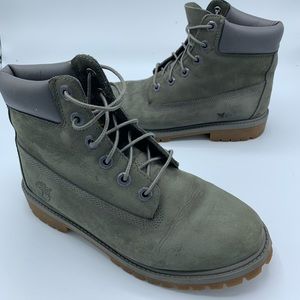 Timberland Mens sz 5 dark gray suede leather boots